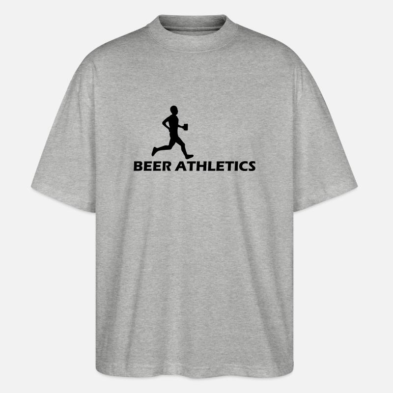 beer athletics - Stanley/Stella Oversized Unisex Bio T-Shirt Blaster 2.0 - Grau meliert