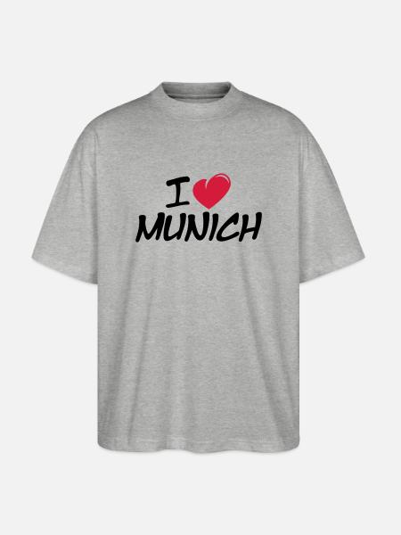 J'aime Munich / J'aime Munich - T-shirt bio Blaster 2.0 coupe oversize Stanley/Stella Unisexe - gris chiné