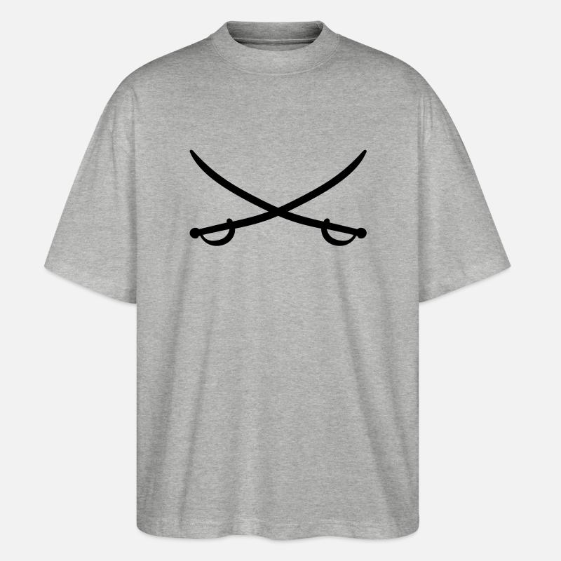 säbel - sabre - Stanley/Stella Oversized Unisex Bio T-Shirt Blaster 2.0 - Grau meliert