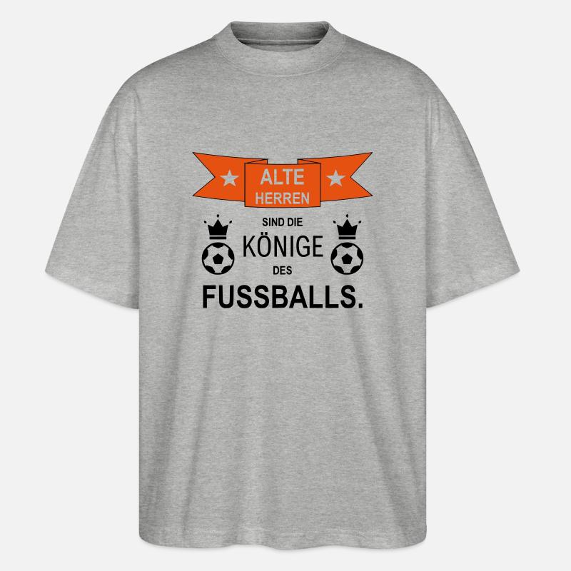 Fußball Alte Herren Geschenkidee - Stanley/Stella Oversized Unisex Bio T-Shirt Blaster 2.0 - Grau meliert