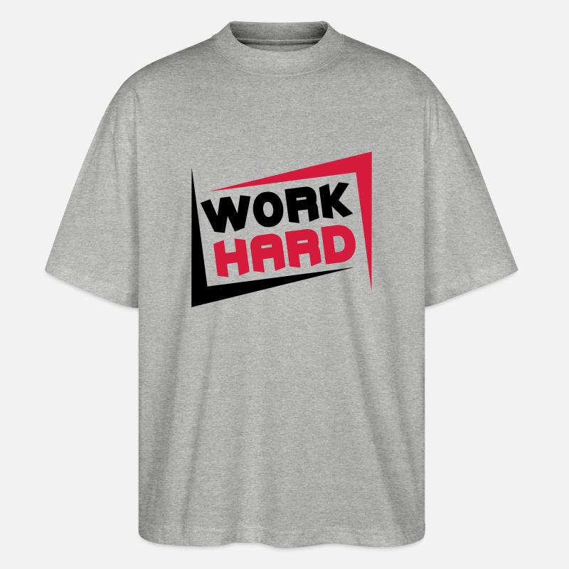 Work Hard - T-shirt bio Blaster 2.0 coupe oversize Stanley/Stella Unisexe - gris chiné