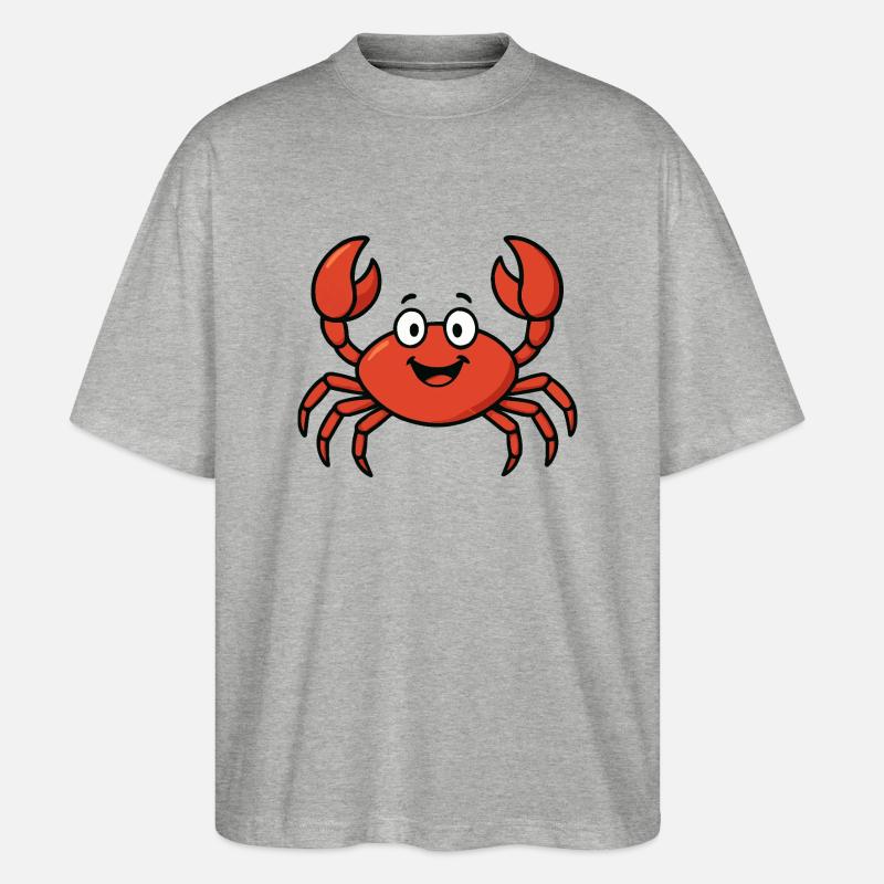 krabbe comic - Stanley/Stella Oversized Unisex Bio T-Shirt Blaster 2.0 - Grau meliert