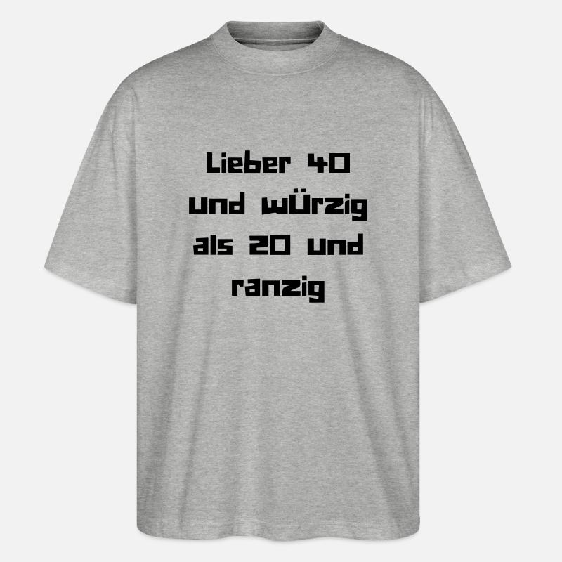 40er - Stanley/Stella Oversized Unisex Bio T-Shirt Blaster 2.0 - Grau meliert