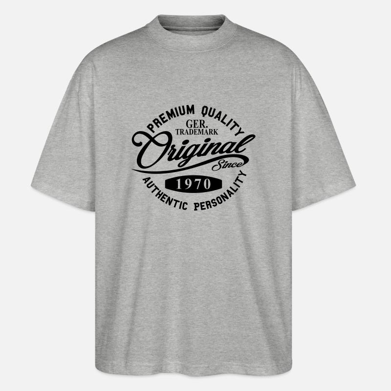 Original Since 1970 - Stanley/Stella Oversized Unisex Bio T-Shirt Blaster 2.0 - Grau meliert