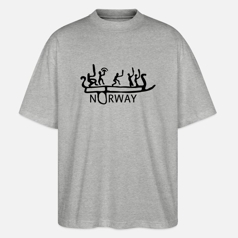 Norway - Stanley/Stella Oversized Unisex Bio T-Shirt Blaster 2.0 - Grau meliert