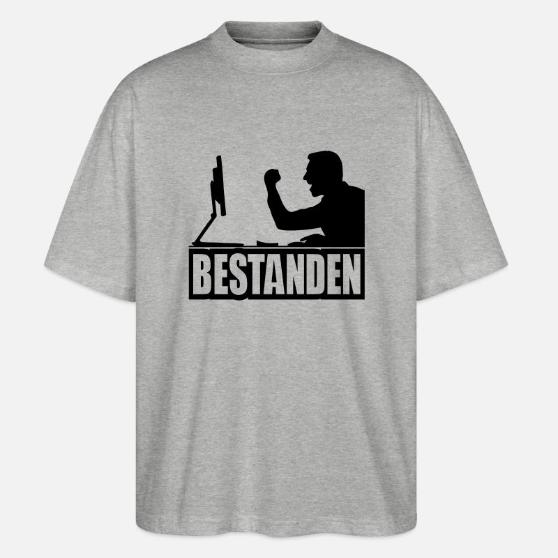 bestanden - Stanley/Stella Oversized Unisex Bio T-Shirt Blaster 2.0 - Grau meliert