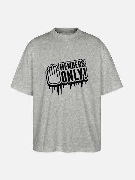 members_only_tr1 - T-shirt bio Blaster 2.0 coupe oversize Stanley/Stella Unisexe - gris chiné