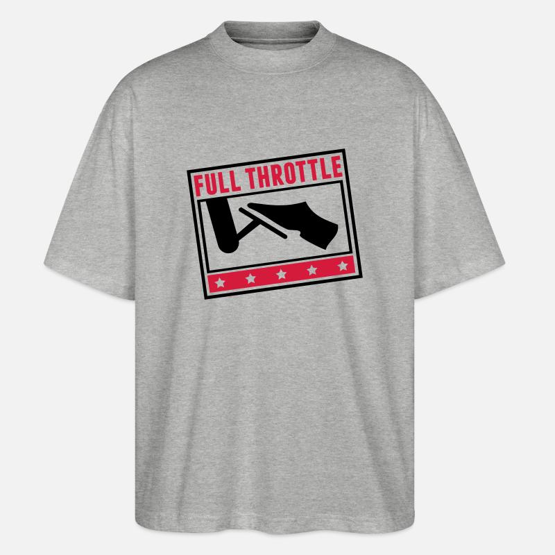 full_throttle_pi2 - Stanley/Stella Oversized Unisex Bio T-Shirt Blaster 2.0 - Grau meliert