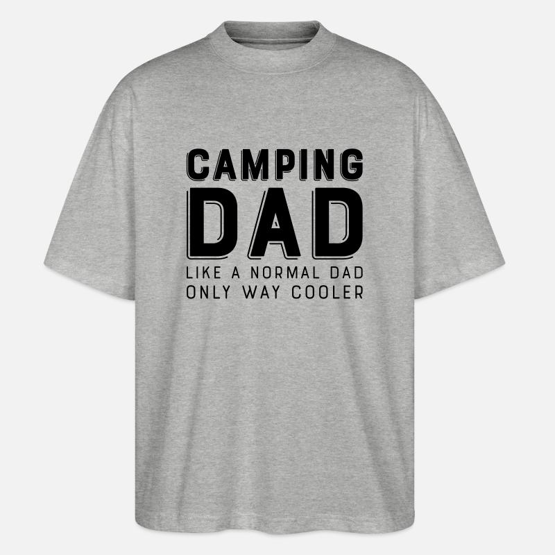 camping dad - Stanley/Stella Oversized Unisex Bio T-Shirt Blaster 2.0 - Grau meliert