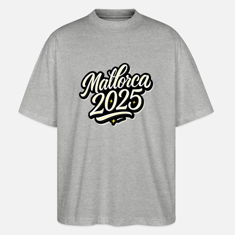 Mallorca 2025 - Stanley/Stella Oversized Unisex Bio T-Shirt Blaster 2.0 - Grau meliert