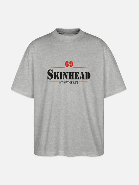 Working Class Skinhead Oi! Antiracist Bootboys My - Stanley/Stella Oversize Unisex Øko T-shirt Blaster 2.0 - grå meleret