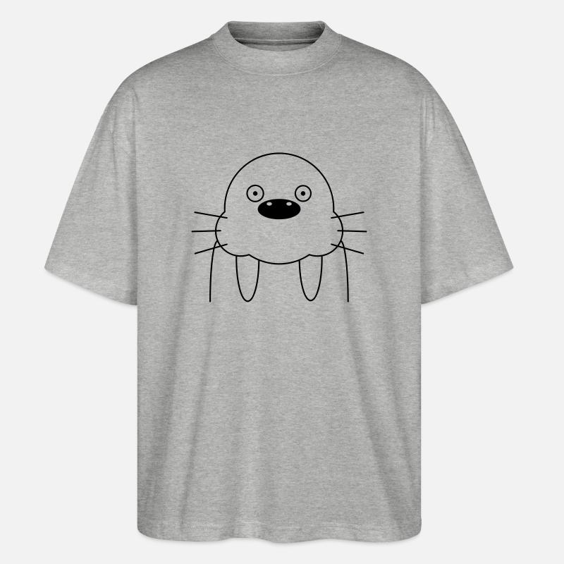 Morse - T-shirt bio Blaster 2.0 coupe oversize Stanley/Stella Unisexe - gris chiné