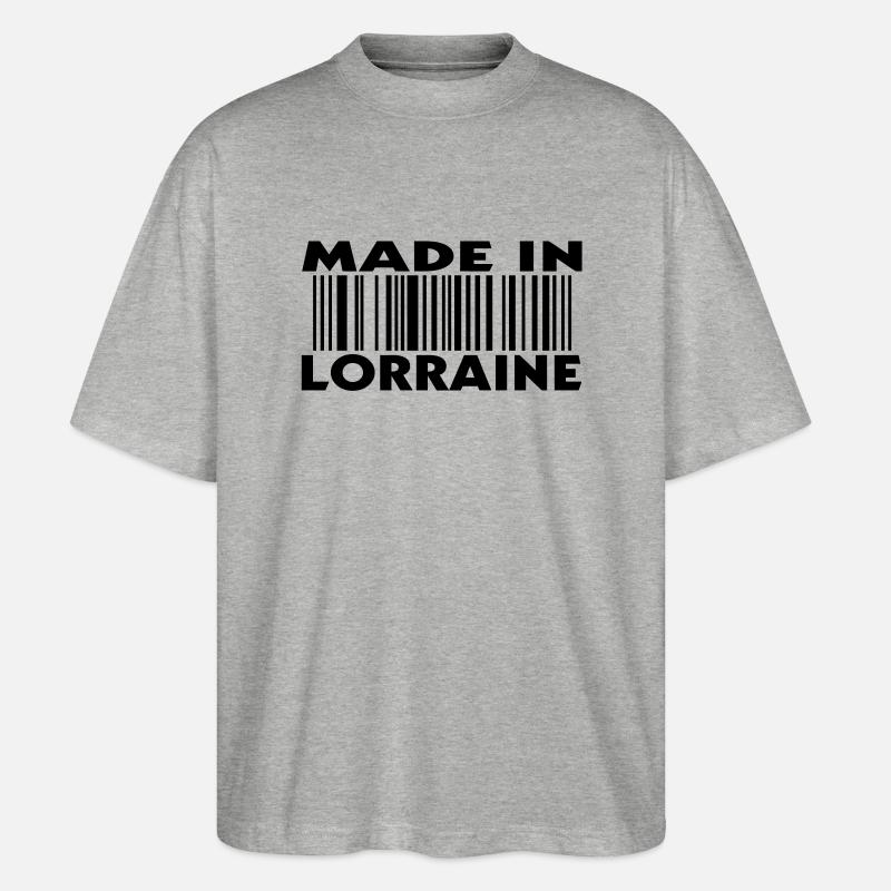 Made in LORRAINE (1c) - Stanley/Stella Oversized Unisex Bio T-Shirt Blaster 2.0 - Grau meliert