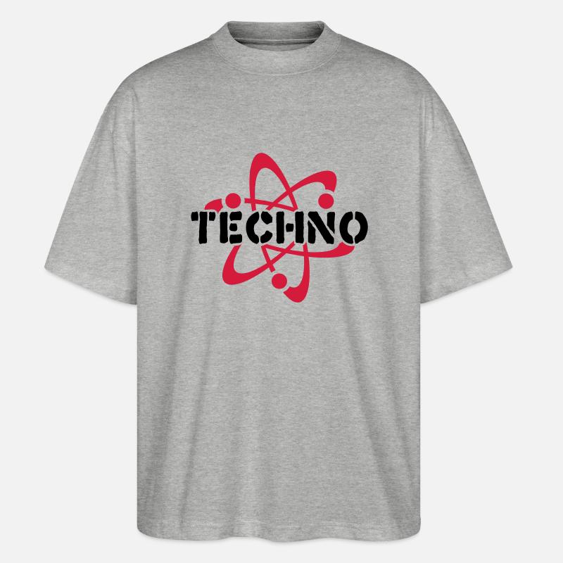 Techno__V003 - Stanley/Stella Oversized Unisex Bio T-Shirt Blaster 2.0 - Grau meliert