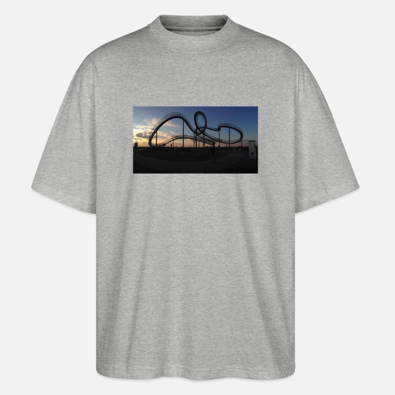Tiger & Turtle - Stanley/Stella Oversized Unisex Bio T-Shirt Blaster 2.0 - Grau meliert