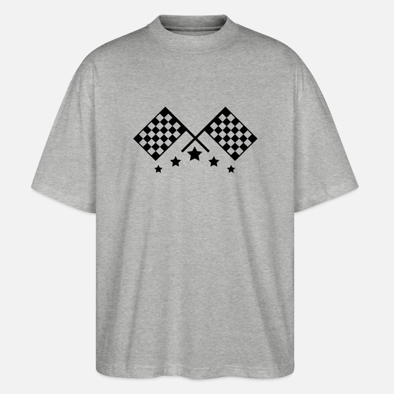 racing_star_c1 - Stanley/Stella Oversized Unisex Bio T-Shirt Blaster 2.0 - Grau meliert