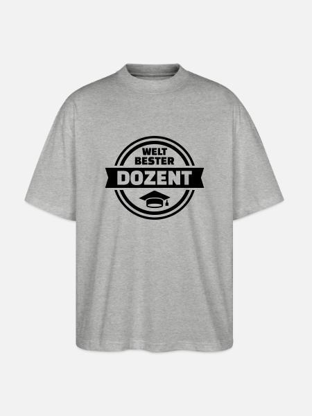 Dozent - Stanley/Stella Oversized Unisex Bio T-Shirt Blaster 2.0 - Grau meliert