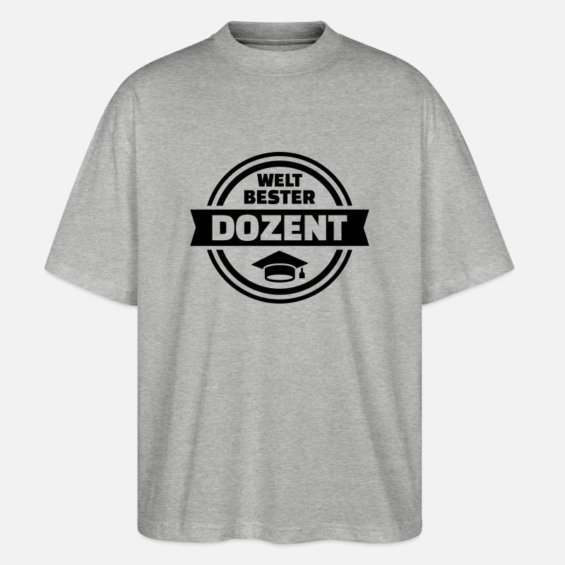Dozent - Stanley/Stella Oversized Unisex Bio T-Shirt Blaster 2.0 - Grau meliert