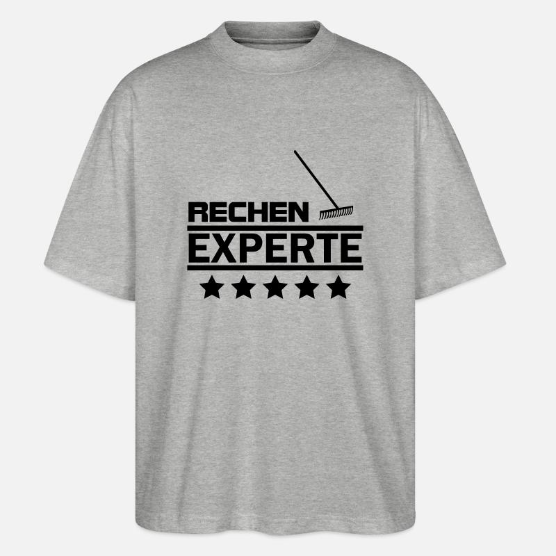rechen experte - Stanley/Stella Oversized Unisex Bio T-Shirt Blaster 2.0 - Grau meliert