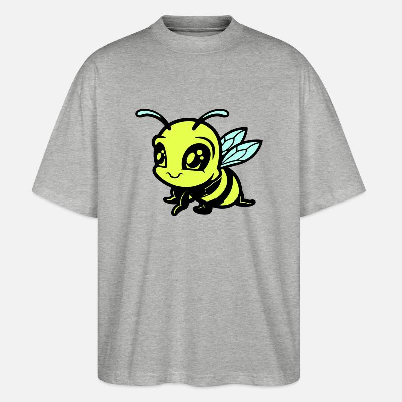 biene hummel comic - Stanley/Stella Oversized Unisex Bio T-Shirt Blaster 2.0 - Grau meliert