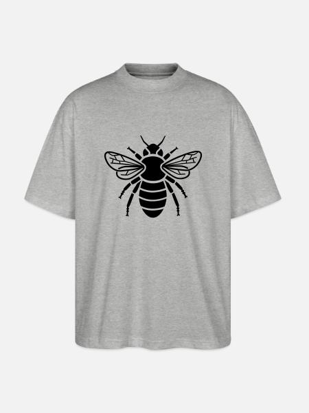 Bee - insect - Stanley/Stella Oversized Unisex Organic T-shirt Blaster 2.0 - heather grey