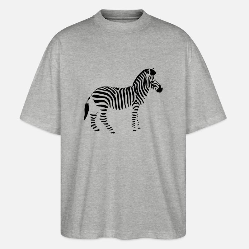 Zebra - Stanley/Stella Oversized Unisex Bio T-Shirt Blaster 2.0 - Grau meliert