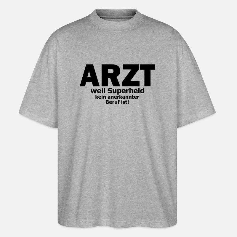arzt - Stanley/Stella Oversized Unisex Bio T-Shirt Blaster 2.0 - Grau meliert