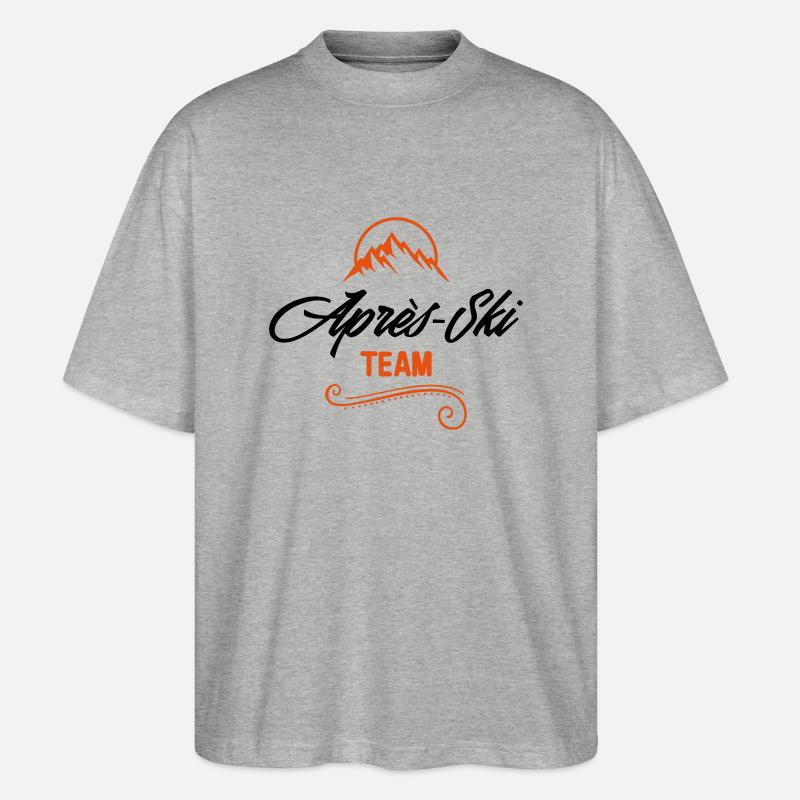apres ski team - Stanley/Stella Oversized Unisex Bio T-Shirt Blaster 2.0 - Grau meliert