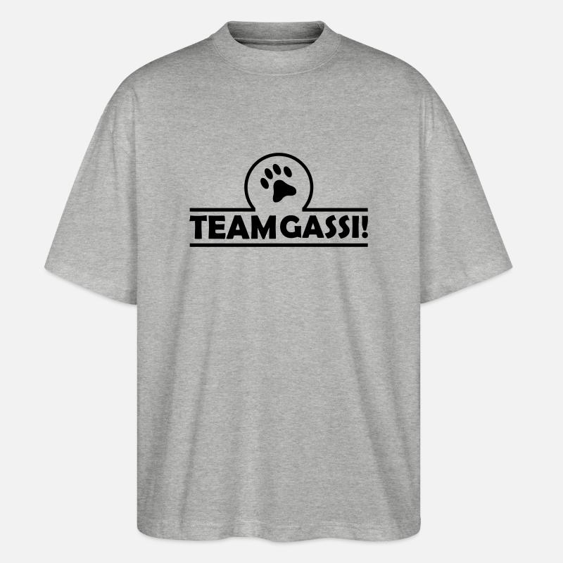team_gassi_001 - Stanley/Stella Oversized Unisex Bio T-Shirt Blaster 2.0 - Grau meliert