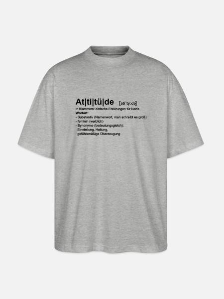 Attitüde - Stanley/Stella Oversized Unisex Bio T-Shirt Blaster 2.0 - Grau meliert