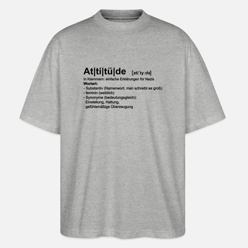 Attitüde - Stanley/Stella Oversized Unisex Bio T-Shirt Blaster 2.0 - Grau meliert