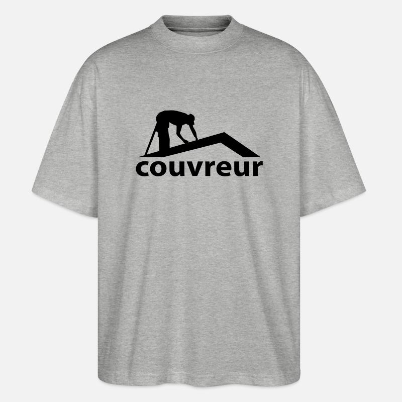 Dachdecker - Stanley/Stella Oversized Unisex Bio T-Shirt Blaster 2.0 - Grau meliert