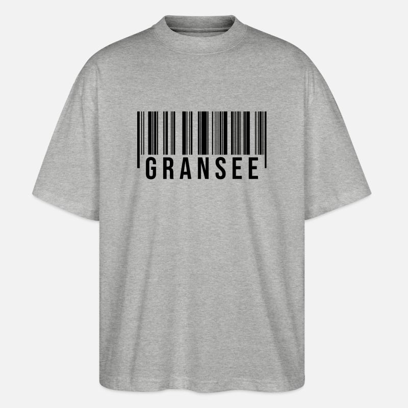 Gransee Strichcode - Stanley/Stella Oversized Unisex Bio T-Shirt Blaster 2.0 - Grau meliert
