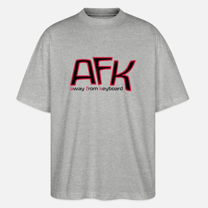 afk_pc_2c - Stanley/Stella Oversized Unisex Bio T-Shirt Blaster 2.0 - Grau meliert