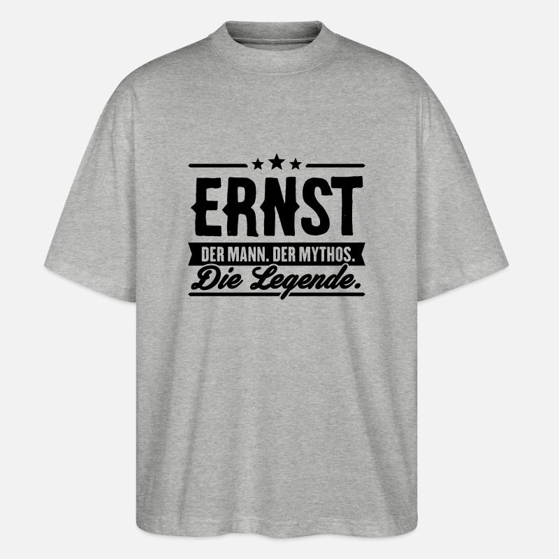 Mann Mythos Legende Ernst - Stanley/Stella Oversized Unisex Bio T-Shirt Blaster 2.0 - Grau meliert