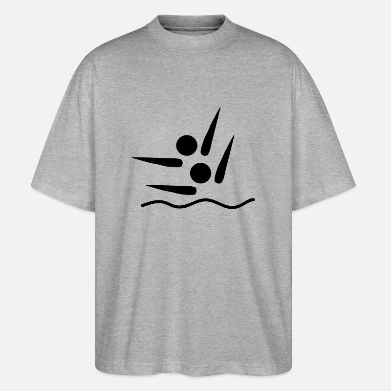 synchronized swimming - Stanley/Stella Oversized Unisex Organic T-shirt Blaster 2.0 - heather grey
