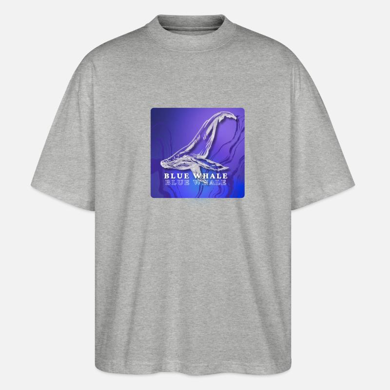 BLUE WHALE - Stanley/Stella Oversized Unisex Bio T-Shirt Blaster 2.0 - Grau meliert
