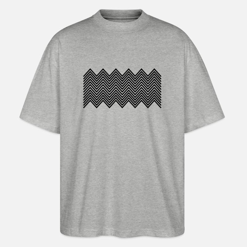 Zickzack muster - Stanley/Stella Oversized Unisex Bio T-Shirt Blaster 2.0 - Grau meliert
