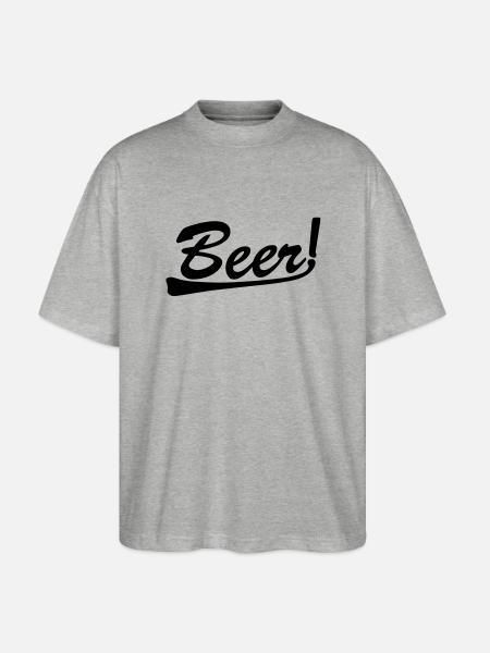 beer - Stanley/Stella Oversized Unisex Bio T-Shirt Blaster 2.0 - Grau meliert