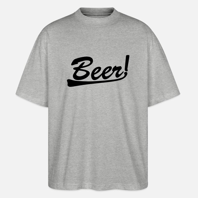beer - Stanley/Stella Oversized Unisex Bio T-Shirt Blaster 2.0 - Grau meliert