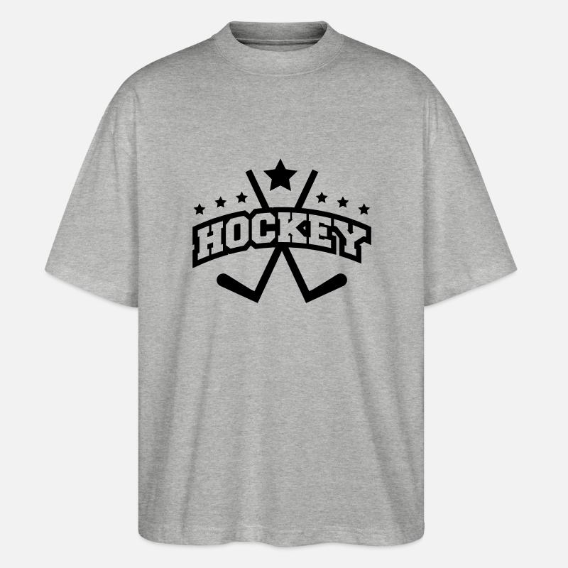 hockey_design_wq1 - Stanley/Stella Oversized Unisex Bio T-Shirt Blaster 2.0 - Grau meliert