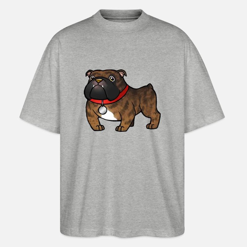 Köbi Comicstyle transparent - Stanley/Stella Oversized Unisex Bio T-Shirt Blaster 2.0 - Grau meliert