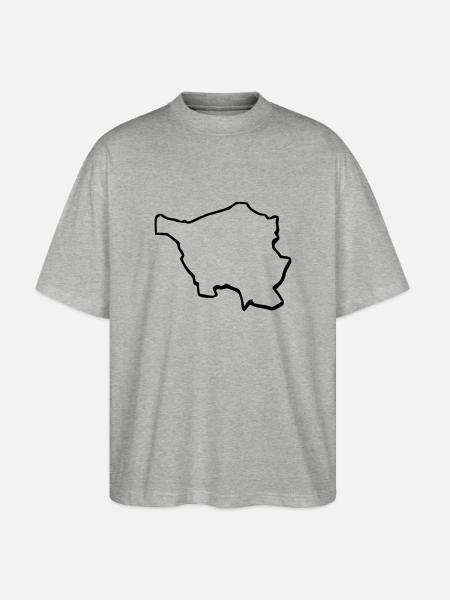 Saarland - Stanley/Stella Oversized Unisex Bio T-Shirt Blaster 2.0 - Grau meliert