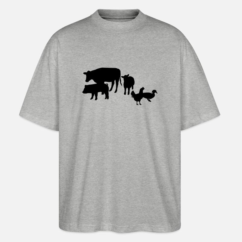 Animalfarm - Stanley/Stella Oversized Unisex Bio T-Shirt Blaster 2.0 - Grau meliert