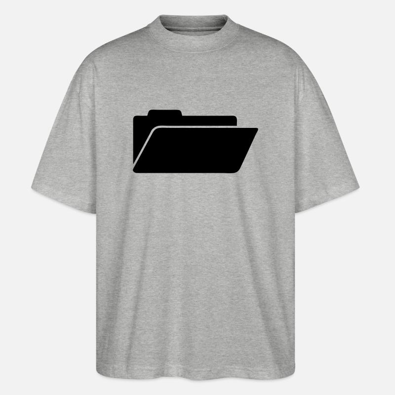 Ordner - Stanley/Stella Oversized Unisex Bio T-Shirt Blaster 2.0 - Grau meliert