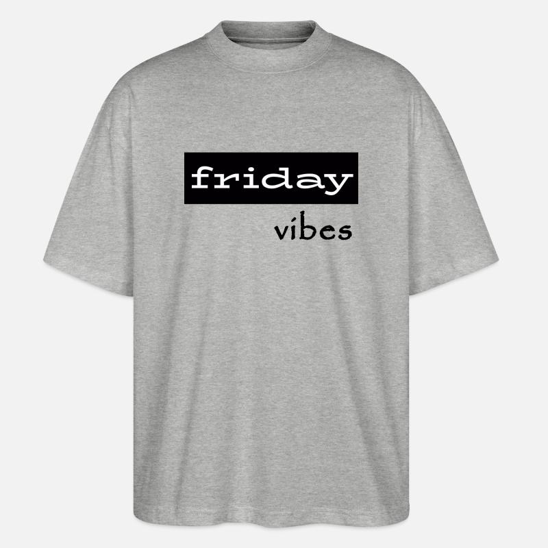 Friday Vibes - Stanley/Stella Oversized Unisex Bio T-Shirt Blaster 2.0 - Grau meliert