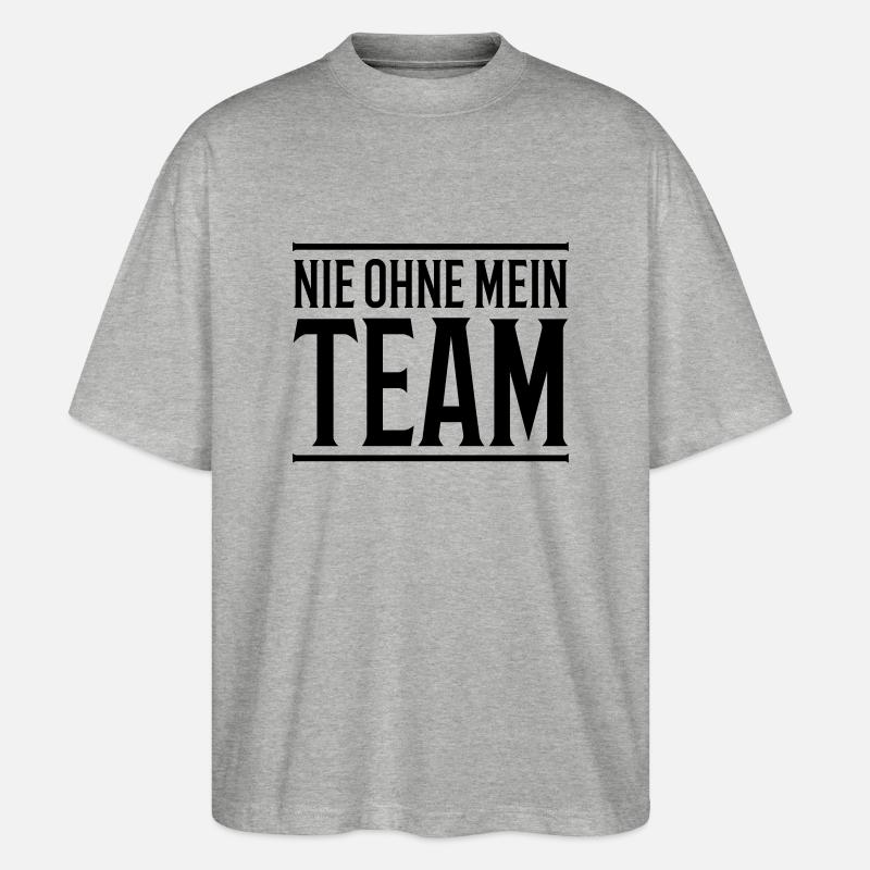 team nie ohne design - Stanley/Stella Oversized Unisex Bio T-Shirt Blaster 2.0 - Grau meliert