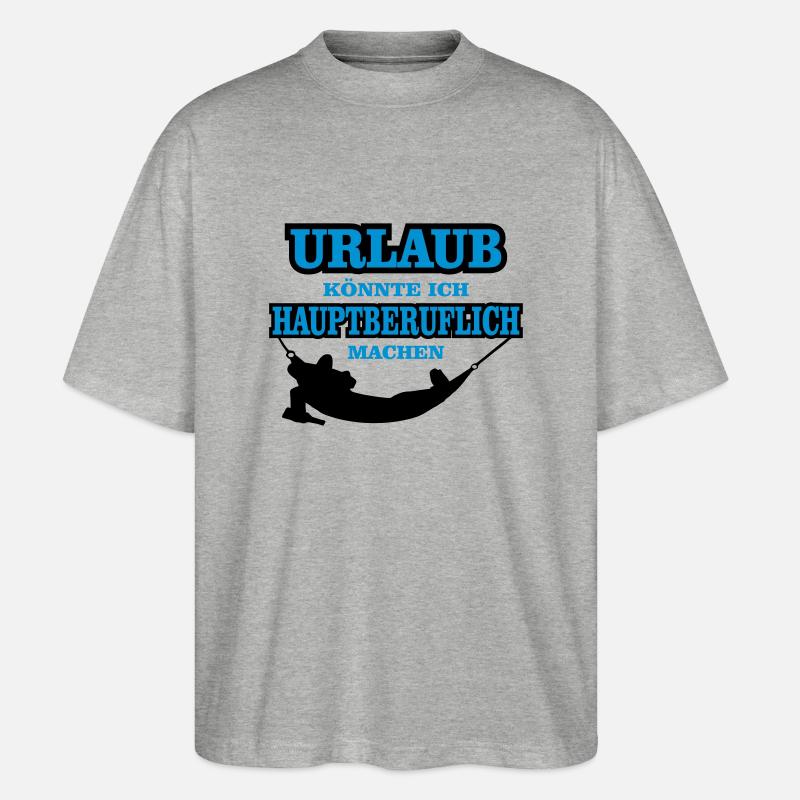 urlaub als beruf weltreise - Stanley/Stella Oversized Unisex Bio T-Shirt Blaster 2.0 - Grau meliert