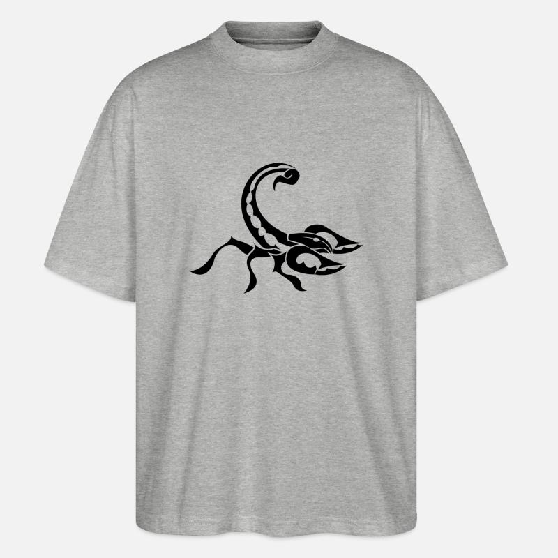 scorpion - Stanley/Stella Oversized Unisex Bio T-Shirt Blaster 2.0 - Grau meliert