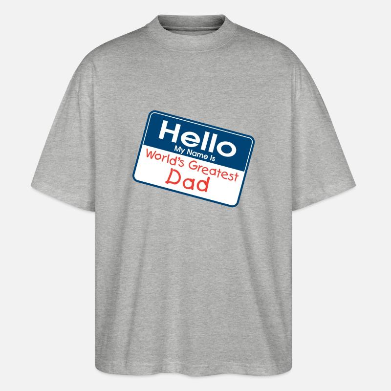 Weltbester Vater - Stanley/Stella Oversized Unisex Bio T-Shirt Blaster 2.0 - Grau meliert